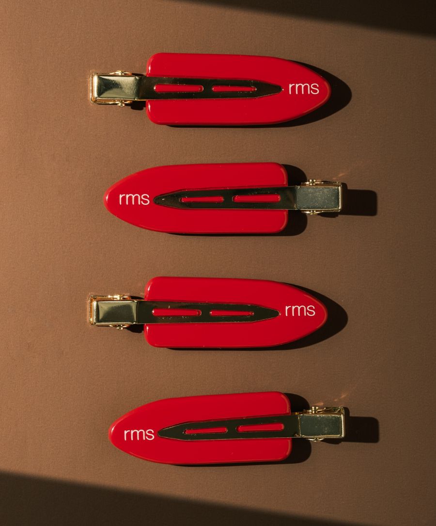 RMS Creaseless Red Hair Clips