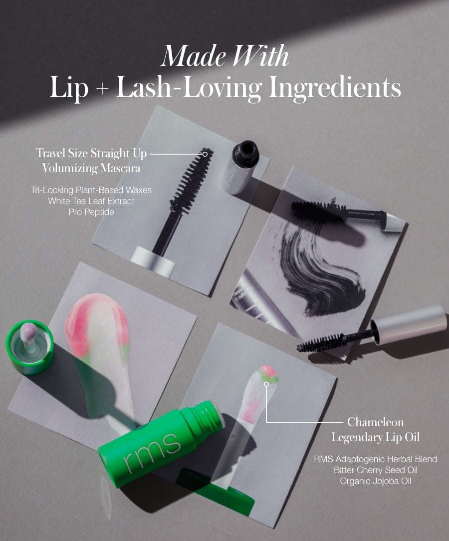 The Lip & Lash Duo:  Volumizing Mascara + pH Tinted Lip Oil