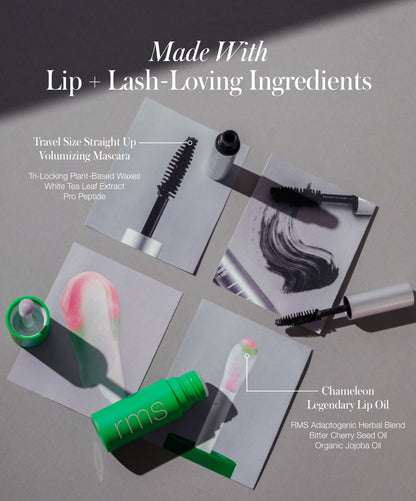 The Lip & Lash Duo:  Volumizing Mascara + pH Tinted Lip Oil